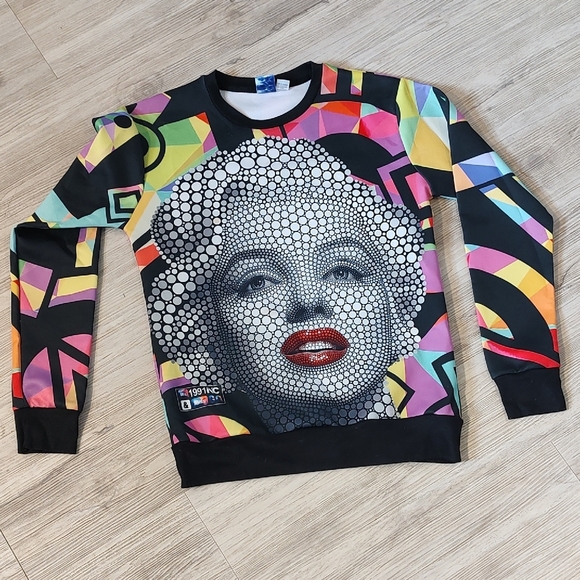 Marilyn Monroe Graphic Geometric Vintage Top Ladies Medium - Picture 1 of 7